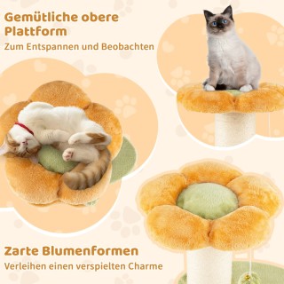 Costway 69 εκ. Δέντρο για Γάτες με Άνετη Βελούδινη Θέση Κρεβατιού -...