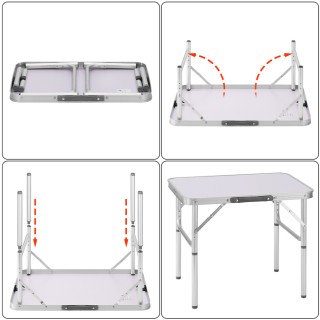 BAKAJI Πτυσσόμενο τραπέζι κάμπινγκ πικνίκ αλουμινίου 60x45x50 βαλι... BAKAJI Πτυσσόμενο τραπέζι κάμπινγκ πικνίκ αλουμινίου 60x45x50 βαλι...