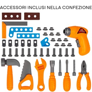 BAKAJI Παιδικό Παιχνίδι Εργαλειοθήκη DIY Μετατρέψιμο σε Φορητή Βαλ... BAKAJI Παιδικό Παιχνίδι Εργαλειοθήκη DIY Μετατρέψιμο σε Φορητή Βαλ...