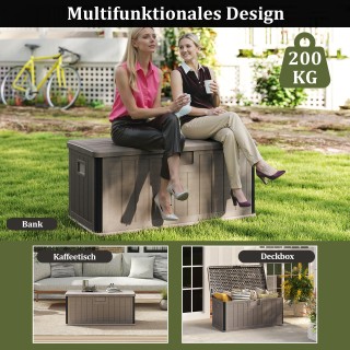 Costway Κήπος Άνεσης: Αδιάβροχη Καφέ Αποθήκη 378L με Ασφαλές Καπάκ... Costway Κήπος Άνεσης: Αδιάβροχη Καφέ Αποθήκη 378L με Ασφαλές Καπάκ...