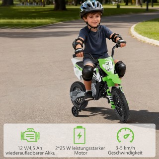 Costway Ηλεκτρική Μοτοσυκλέτα Παιδιών 12V με Αποσπώμενους Σταθεροπο...