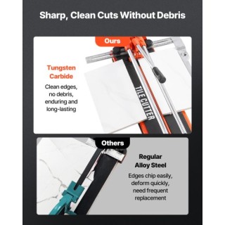 VEVOR Κόφτης Πλακιδίων Χειρός 430mm με Διπλές Ράγες & Τροχό Καρβιδί...