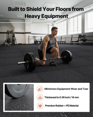 VEVOR Σετ αφρώδους προστατευτικού πατώματος, 12 τμχ, 61 x 61 x 1.4 ...