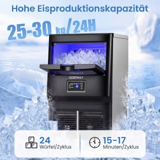 Costway Επαγγελματική Παγομηχανή 25-30 κιλά/24 ώρες από Ανοξείδωτο ...