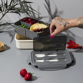 Φαγητοδοχείο Πλαστικό με Μαχαιροπίρουνα 250ml 20,5 x 6,5 x 12 cm - ... Φαγητοδοχείο Πλαστικό με Μαχαιροπίρουνα 250ml 20,5 x 6,5 x 12 cm - ...