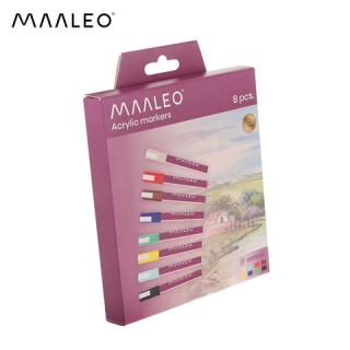 Maaleo Σετ 8 τμχ  Ακρυλικοί Μαρκαδόροι , Αδιάβροχοι και Ανθεκτικοί ...