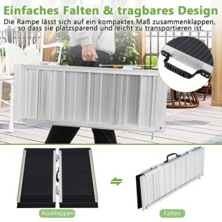 Costway Φορητή Ράμπα Αμαξιδίου με Αντιολισθητική Επιφάνεια και Αναδ... Costway Φορητή Ράμπα Αμαξιδίου με Αντιολισθητική Επιφάνεια και Αναδ...