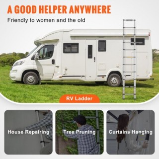 Σκάλα Τηλεσκοπική VEVOR 3.2m, Αλουμινίου, 170kg, Συμπτυσσόμενη, Πολ... Σκάλα Τηλεσκοπική VEVOR 3.2m, Αλουμινίου, 170kg, Συμπτυσσόμενη, Πολ...