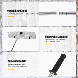 Costway  Ρυθμιζόμενη Οροφή Χιονιού 1,48–6,08 μ με Ανθεκτικό Πλαίσιο...