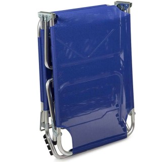 BAKAJI Πτυσσόμενη Ξαπλώστρα Παραλίας 190 x 58 x 27 εκ. σε Μπλε Χρώμ...