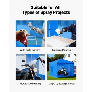 VEVOR Φορητή Σκηνή Βαφής 2930 x 1810mm με Πτυσσόμενο Σκελετό & 2 Πλ...