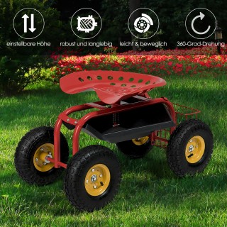 Περιστρεφόμενος Κήπος Καθιστικό με Ρόδες και Ρυθμιζόμενο Ύψος 81 x ... Περιστρεφόμενος Κήπος Καθιστικό με Ρόδες και Ρυθμιζόμενο Ύψος 81 x ...