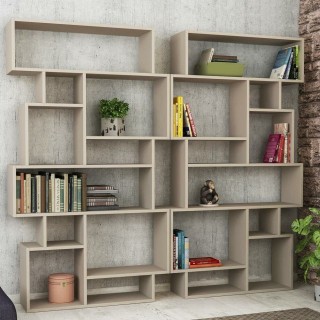 BAKAJI Μοντέρνα Βιβλιοθήκη 8 Ραφιών 168x96x25εκ Για Σπίτι ή Γραφείο...