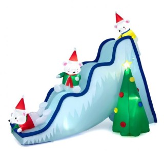 Φουσκωτή Τσουλήθρα με Χριστουγεννιάτικη Διακόσμηση με LED Φώτα COS... Φουσκωτή Τσουλήθρα με Χριστουγεννιάτικη Διακόσμηση με LED Φώτα COS...