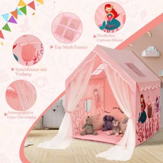 Παιδική Σκηνή Σπιτάκι 121 x 105 x 137 cm Χρώματος Ροζ COSTWAY TP1... Παιδική Σκηνή Σπιτάκι 121 x 105 x 137 cm Χρώματος Ροζ COSTWAY TP1...