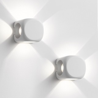 BAKAJI Σετ 2 Απλίκες Τοίχου 4 Led Λευκός Φωτισμός Ψυχρό Λευκό 6x6x5... BAKAJI Σετ 2 Απλίκες Τοίχου 4 Led Λευκός Φωτισμός Ψυχρό Λευκό 6x6x5...