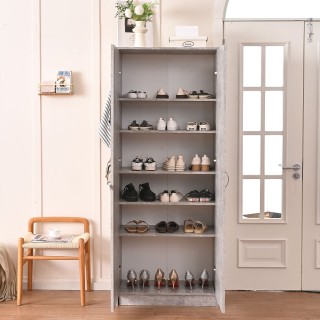 BAKAJI  Κινητό ντουλάπι παπουτσοθήκη σπιτιού με 6 ράφια και 2 πόρτε...