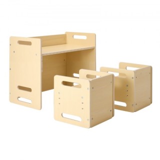 VEVOR Σετ Τραπεζιού και Καρεκλών Montessori για Νήπια από Ξύλο ETDN...