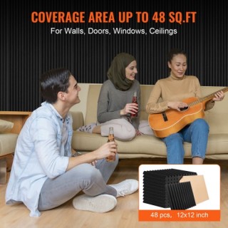 VEVOR 48 Ακουστικά Πάνελ Αφρού 30x30x2.5 εκ. με Αυτοκόλλητο για Το... VEVOR 48 Ακουστικά Πάνελ Αφρού 30x30x2.5 εκ. με Αυτοκόλλητο για Το...