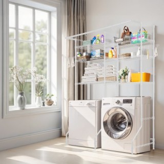 VEVOR Ράφι Αποθήκευσης Πλυντηρίου 6 Επιπέδων Λευκό LDXYJZJTJK2PRT0B... VEVOR Ράφι Αποθήκευσης Πλυντηρίου 6 Επιπέδων Λευκό LDXYJZJTJK2PRT0B...