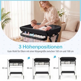 Costway Φορητό πτυσσόμενο αλλαξιέρα με ρυθμιζόμενο ύψος 3 επιπέδων ... Costway Φορητό πτυσσόμενο αλλαξιέρα με ρυθμιζόμενο ύψος 3 επιπέδων ...