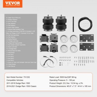 Σετ Αερανάρτησης VEVOR για Dodge Ram 1500 (2011-2021) AQQNXJTJ5000... Σετ Αερανάρτησης VEVOR για Dodge Ram 1500 (2011-2021) AQQNXJTJ5000...