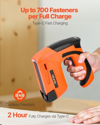 VEVOR Ασύρματο Καρφωτικό και Συρραπτικό 2-σε-1, 18GA, Μπαταρίας με ...