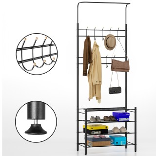 BAKAJI Κρεμάστρα εισόδου με μεταλλική δομή, 9 γάντζοι με παπουτσοθ... BAKAJI Κρεμάστρα εισόδου με μεταλλική δομή, 9 γάντζοι με παπουτσοθ...