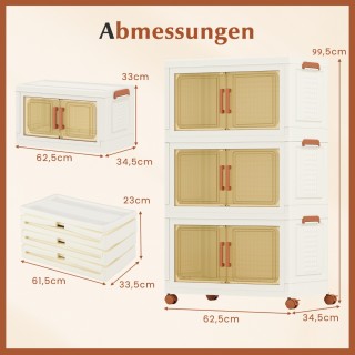 Costway Μεγάλη Πλαστική Πτυσσόμενη Κουτί Αποθήκευσης με Ρόδες και Δ... Costway Μεγάλη Πλαστική Πτυσσόμενη Κουτί Αποθήκευσης με Ρόδες και Δ...