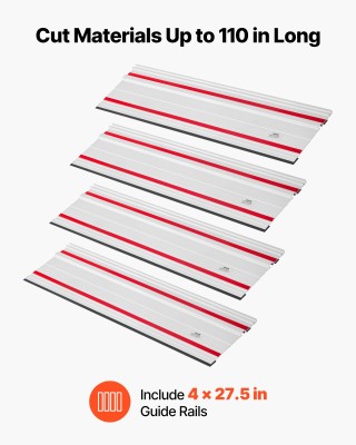 VEVOR Οδηγός Σιδηροτροχιάς με Εύρος Κοπής 2794 mm Σύνδεση για Makit...