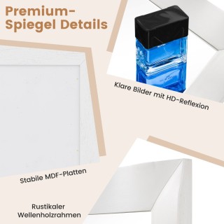 Costway Στυλάτος και Ρουστίκ Καθρέφτης Τοίχου Φάρμας από Φυσικό Ξύ... Costway Στυλάτος και Ρουστίκ Καθρέφτης Τοίχου Φάρμας από Φυσικό Ξύ...