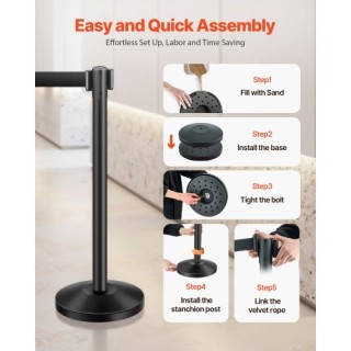 VEVOR 4 Στύλοι με 4 Ανασυρόμενες Ζώνες & Βάση με Άμμο ZGGLZDSDHSHDV... VEVOR 4 Στύλοι με 4 Ανασυρόμενες Ζώνες & Βάση με Άμμο ZGGLZDSDHSHDV...