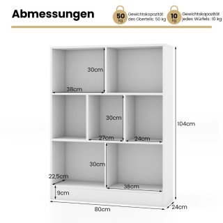 Costway Πρακτική Γοητεία Βιβλιοθήκης με 7 Ράφια - Πολυλειτουργικό ... Costway Πρακτική Γοητεία Βιβλιοθήκης με 7 Ράφια - Πολυλειτουργικό ...