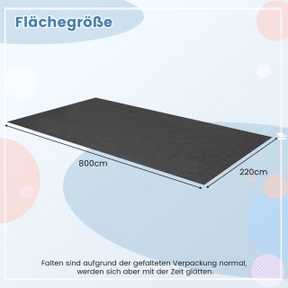 Costway Απορροφητικό Χαλί Γκαράζ 800 x 220 cm με Αδιάβροχη Αντιολισ...