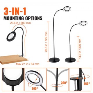 VEVOR Μεγεθυντικός Φακός Δαπέδου 5Χ με Φως και Βάση Ευέλικτος LED ... VEVOR Μεγεθυντικός Φακός Δαπέδου 5Χ με Φως και Βάση Ευέλικτος LED ...