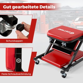 Costway 2 σε 1 Τροχήλατο Εργαστήριο με 6 Ρόδες & Επενδεδυμένο Κάθισ... Costway 2 σε 1 Τροχήλατο Εργαστήριο με 6 Ρόδες & Επενδεδυμένο Κάθισ...