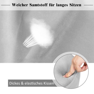 Costway Στρογγυλό Σκαμπό Βελούδινο με Μεταλλικά Πόδια σε Γκρι Χρώμα... Costway Στρογγυλό Σκαμπό Βελούδινο με Μεταλλικά Πόδια σε Γκρι Χρώμα...