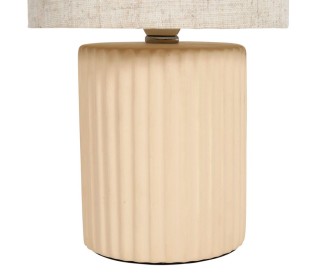 Ostaria Κυλινδρική κεραμική λάμπα Εύα σε εκρού και γυμνό χρώμα -36168 Ostaria Κυλινδρική κεραμική λάμπα Εύα σε εκρού και γυμνό χρώμα -36168