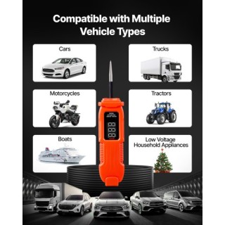 VEVOR Αυτοκινητιστικός Ελεγκτής Κυκλωμάτων, 3-72 DCV Δοκιμαστής Ισχ...