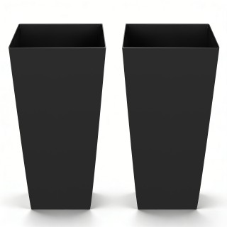 VEVOR Σετ 2 Ψηλών Γλαστρών Εξωτερικού Χώρου με Ρόδες και Αποστράγγι...