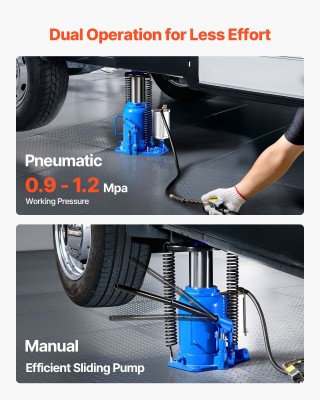 VEVOR Υδραυλικός Γρύλος Μπουκαλιού Αέρος 32 Τόνων για Οχήματα QDPSQ...