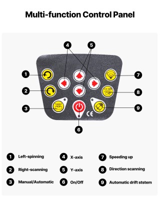 VEVOR Σετ Ροταριακού Λέιζερ με Κόκκινη Δέσμη 300μ, Ρυθμιζόμενη Κλίσ...