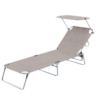 ENRICO COVERI Πτυσσόμενο Ξαπλώστρα Παραλίας με Σκίαστρο - Γκρι 0281... ENRICO COVERI Πτυσσόμενο Ξαπλώστρα Παραλίας με Σκίαστρο - Γκρι 0281...