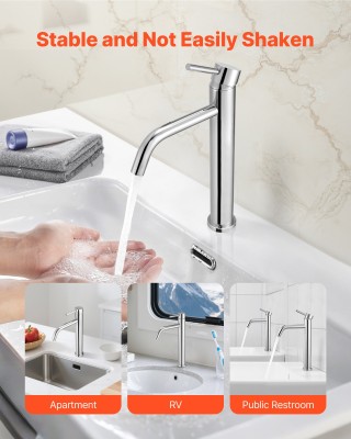 VEVOR Μονοκόμμιο Μίκτης Νεροχύτη Κουζίνας, Χρωμιομένος Ασημί, Ύψος ... VEVOR Μονοκόμμιο Μίκτης Νεροχύτη Κουζίνας, Χρωμιομένος Ασημί, Ύψος ...