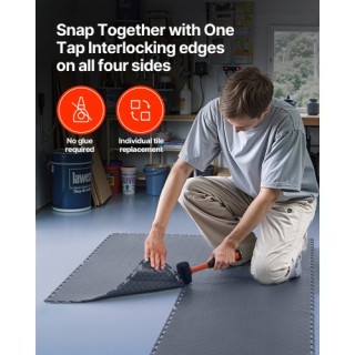 VEVOR Διασυνδεόμενα Πλακάκια Γκαράζ, 16 τεμ., PVC, Αντιολισθητικά, ... VEVOR Διασυνδεόμενα Πλακάκια Γκαράζ, 16 τεμ., PVC, Αντιολισθητικά, ...