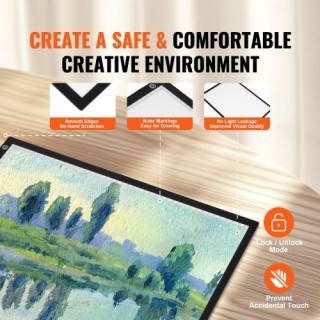 VEVOR Πίνακας Φωτισμού LED A3 με Τροφοδοσία USB και Ρυθμιζόμενη Φωτ...