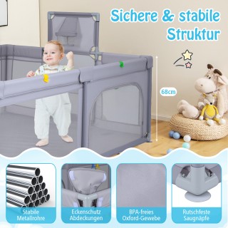 Costway Παιδικό Πάρκο Παιχνιδιού με Μπασκέτα & Ποδοσφαιρικά Δίχτυα,...