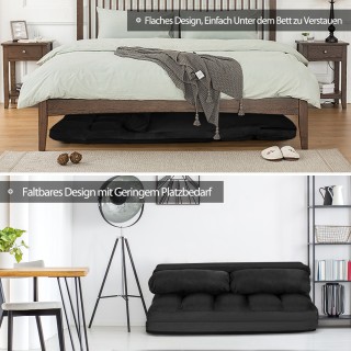 Costway Πτυσσόμενος Καναπές Εδάφους με 2 Μαξιλάρια και Ρυθμιζόμενη ... Costway Πτυσσόμενος Καναπές Εδάφους με 2 Μαξιλάρια και Ρυθμιζόμενη ...