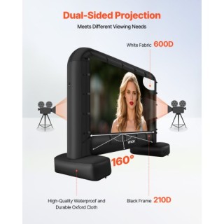 VEVOR Φουσκωτή Οθόνη Προβολής 14 ft 16:9 με Φορητή Τσάντα XCQSTYPMZ...