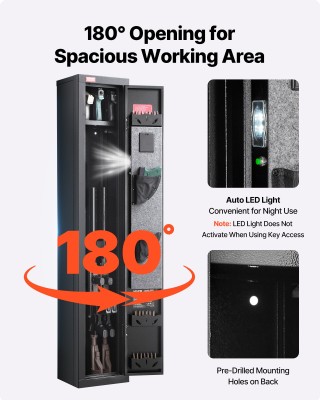 VEVOR Χρηματοκιβώτιο Όπλων Υψηλής Ασφάλειας με Ψηφιακή Κλειδαριά κα...